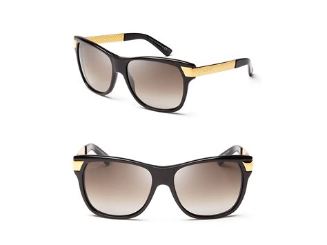 gucci glasses black and gold|gucci black and gold sunglasses.